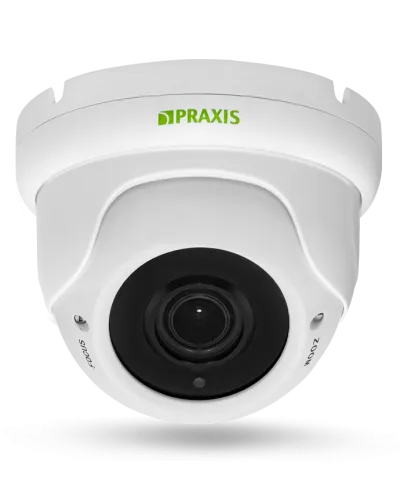 PP-7141IP 2.8-12 AUDIO. Видеокамера IP купольная. Praxis в Новосибирске