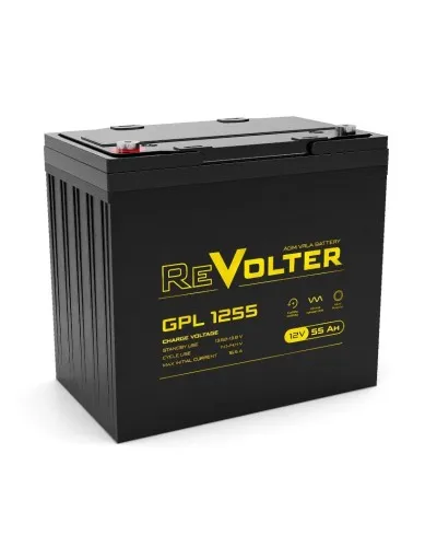 Revolter GPL 1255. Аккумулятор автомобильный герметичный свинцово-кислотный. Revolter в Новосибирске