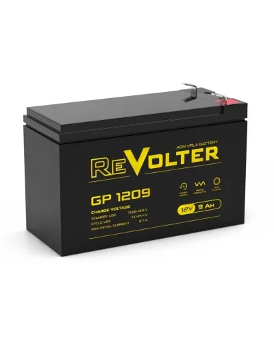 Revolter GP 1209. Аккумулятор автомобильный герметичный свинцово-кислотный. Revolter в Новосибирске