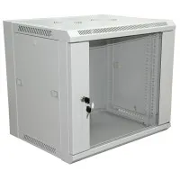 Шкаф телекоммуникационный 19 настенный 12U 600х600х635 мм (ШхГхВ)- передняя дверь стекло, боковые стенки съемные (разобранный) RAL 7035 (04-2222). Шкаф телекоммуникационный 19 настенный 12U. Rexant