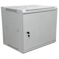 Шкаф телекоммуникационный 19 настенный 6U 600×450×370 мм (ШxГxВ) - передняя дверь металл, боковые стенки съемные (разобранный), RAL 7035 (04-2210). Шкаф телекоммуникационный 19 настенный 6U. Rexant
