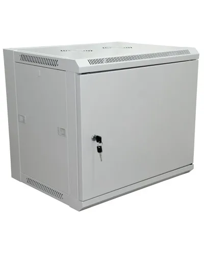 Шкаф телекоммуникационный 19 настенный 6U 600×450×370 мм (ШxГxВ) - передняя дверь металл, боковые стенки съемные (разобранный), RAL 7035 (04-2210). Шкаф телекоммуникационный 19 настенный 6U. Rexant в Новосибирске