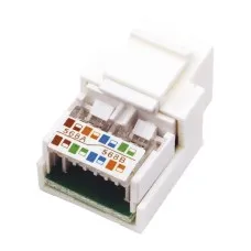 Модуль Keystone Jack RJ-45(8P8C), UTP, CAT 5e, тип 180 градусов, белый REXANT (03-1011). Модуль Keystone Jack. Rexant