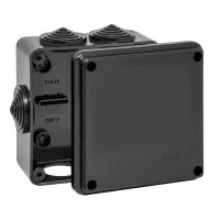 Коробка TYCO ОП 100х100х50мм УХЛ1 IP54 черный (67050Ч). Коробка распределительная. RuVinil