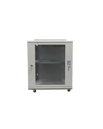 ST-NC12U600 (серый) С ПОЛКОЙ. Шкаф телекоммуникационный 19 настенный 12U. Space Technology в Новосибирске