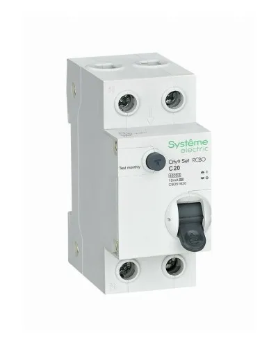 City9 Set 1P+N С 20А 4.5kA 10мА A 230В (C9D51620). Автоматический выключатель дифференциального тока. Systeme Electric в Новосибирске