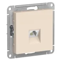 AtlasDesign розетка RJ11 1-местная, скрытой установки, механизм, бежевый (ATN000281). Розетка телефонная. Systeme Electric