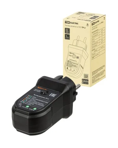 ТР-2 с УЗО TDM (SQ0595-0004): Тестер розеток в Новосибирске