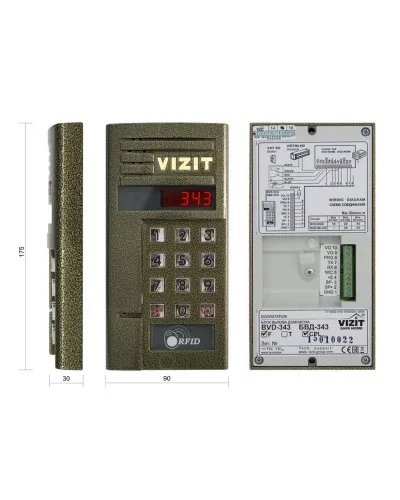 БВД-343FCPW. Вызывная панель цветная. VIZIT в Новосибирске