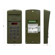 БВД-SM110F. Вызывная панель аудиодомофона. VIZIT