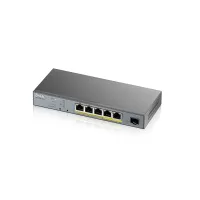 GS1350-6HP-EU0101F. L2 коммутатор PoE+ для IP-видеокамер. ZYXEL