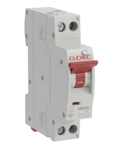 YON max MDR, 1P+N, 30mA, 20A, 6kA, А (MDR32N-1N2C20-A). Компактный автоматический выключатель дифференциального тока. ДКС в Новосибирске