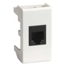 Розетка RJ-45 Viva 1 модуль белая (45048): Розетка компьютерная экранированная с одним разъёмом