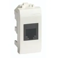 Розетка RJ-45 Brava 1 модуль слоновая кость (75654S): Розетка компьютерная с одним разъёмом
