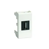 Розетка USB 2.0 Brava 1 модуль слоновая кость (75200S): Розетка USB