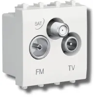 Розетка TV-FM-SAT Avanti 1 модуль белое облако (4400532): Розетка TV-FM-SAT