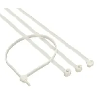 Хомут 2,5x100 P6.6, белый (100шт) (21203SR): Хомут с двойным замком