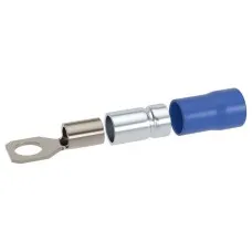 Наконечник НКИ 1,5-2,5 М6 (D6,4мм) с отверстием под винт (100 шт) (2B6P-DS-PVC). Наконечник с отверстием под винт и изолированным фланцем ПВХ, двойная гильза. ДКС