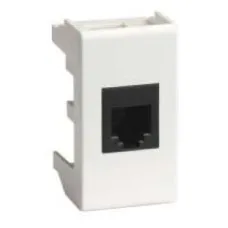 Розетка RJ-45 Viva 1 модуль белая (45038): Розетка компьютерная с одним разъёмом