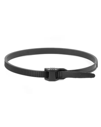 Хомут 9х300 P6.6 черный (100шт) (26502SR). Хомут с плоским замком. ДКС в Новосибирске