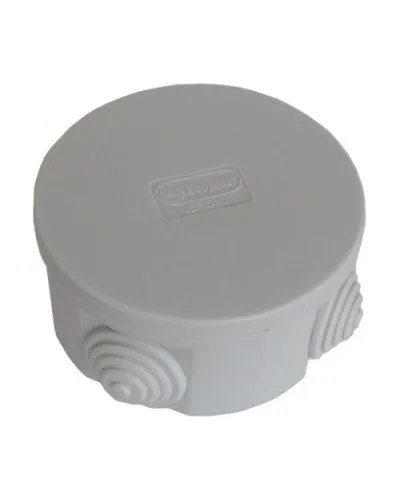 Коробка JBR080 D=80х40, 4 вых., IP44, белая (44005W-1). Коробка монтажная. Экопласт в Новосибирске