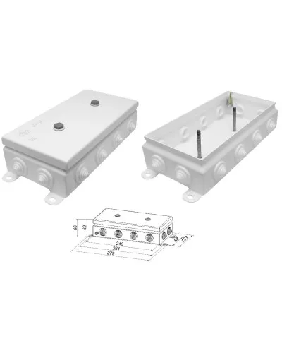 КМ IP55-1224. Коробка монтажная электротехническая. Гефест в Новосибирске