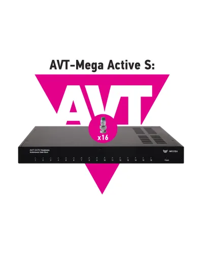 AVT-Mega Active S. 16-ти канальный комплект для передачи AHD/CVI/TVI 5Mp/4Mp/1080p. Инфотех в Новосибирске