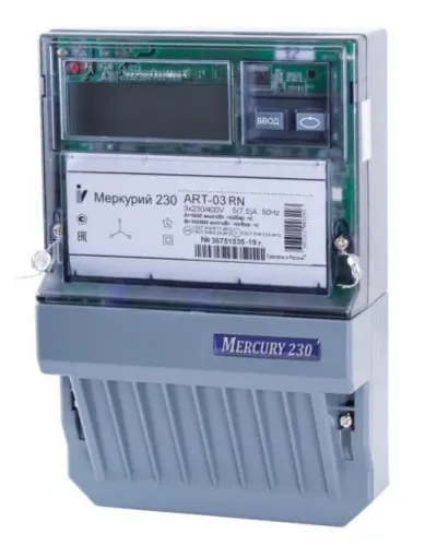 Меркурий 230 ART-01 PQRSIN 3ф 5-60А 1.0/2.0 класс точности, многотарифный (М0000051910). Счетчик электроэнергии. Инкотекс в Новосибирске