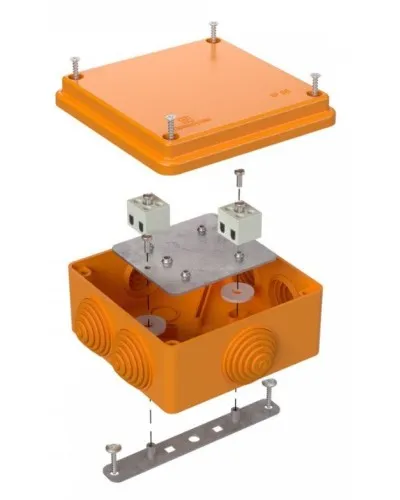 Коробка огнестойкая 100х100х50 (40-0300-FR6.0-4). Коробка огнестойкая для открытой установки. Промрукав в Новосибирске
