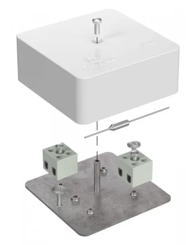 Коробка огнестойкая 75х75х30 (40-0450-FR6.0-4-П). Коробка огнестойкая для открытой установки. Промрукав в Новосибирске