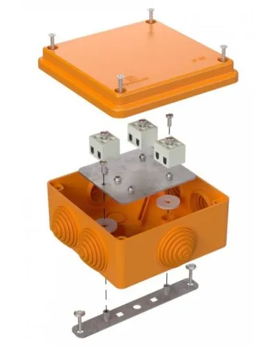Коробка огнестойкая 100х100х50 (40-0300-FR1.5-6). Коробка огнестойкая для открытой установки. Промрукав в Новосибирске
