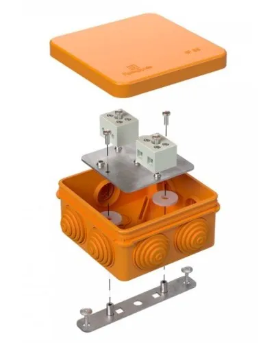 Коробка огнестойкая 40-0210-FR6.0-4 Е15-Е120 80х80х40. Коробка огнестойкая для открытой установки. Промрукав в Новосибирске